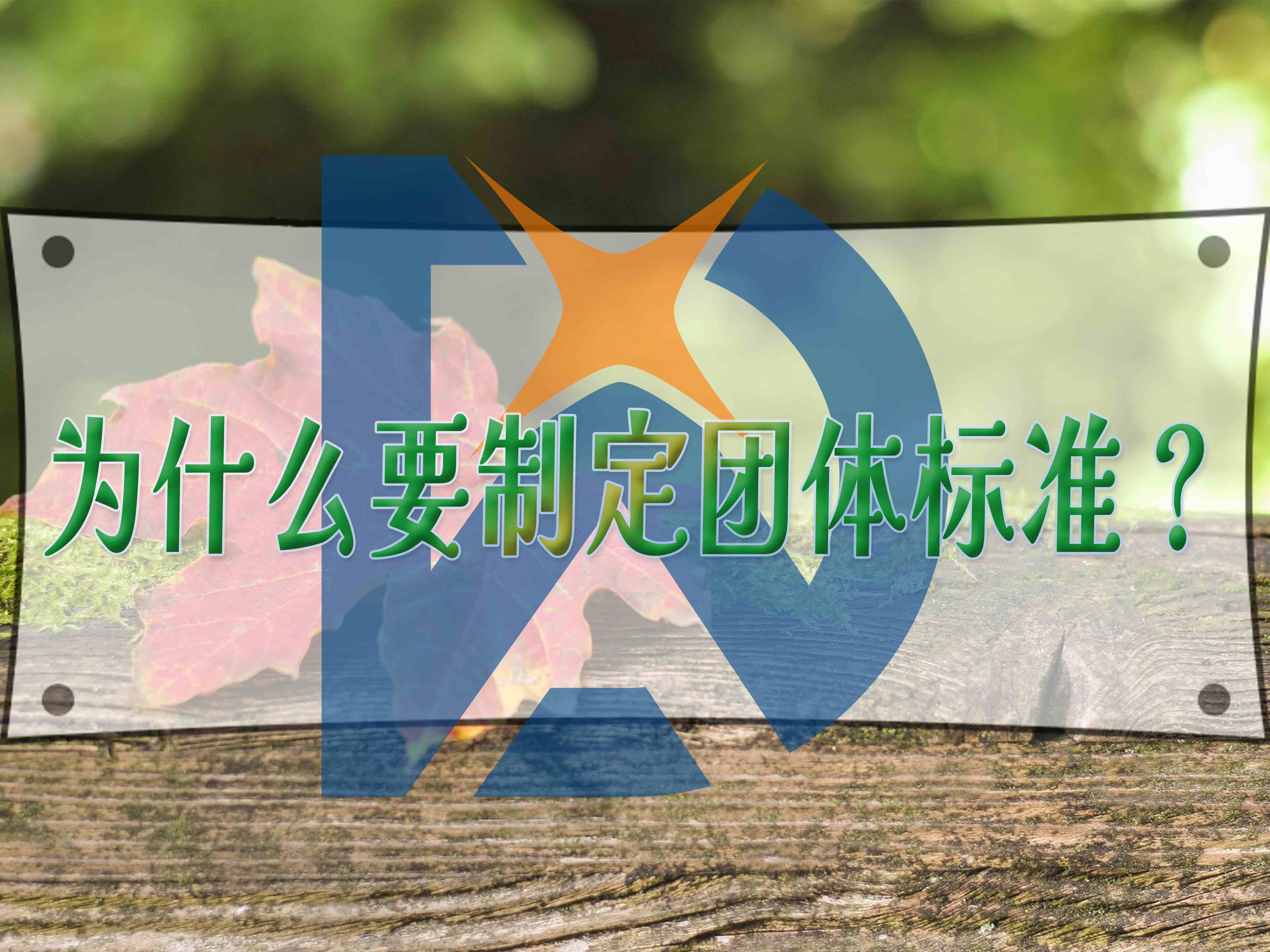 为什么要制定团体标准？